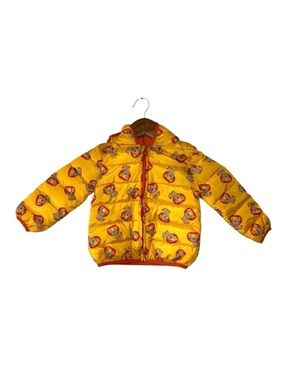 Ro + Me Robeez Yellow Lion Winter Puffer Coat Jacket Baby Toddler Size 18 Months